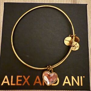 ⭐️ Alex and Ani: Gold Bracelet with Heart Charm